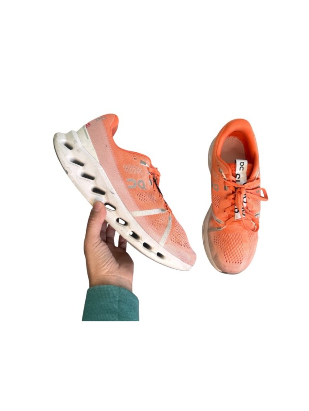 On Cloudsurfer Running Shoes Mens 11 Orange Cloudtec Athleisure Platform Comfort